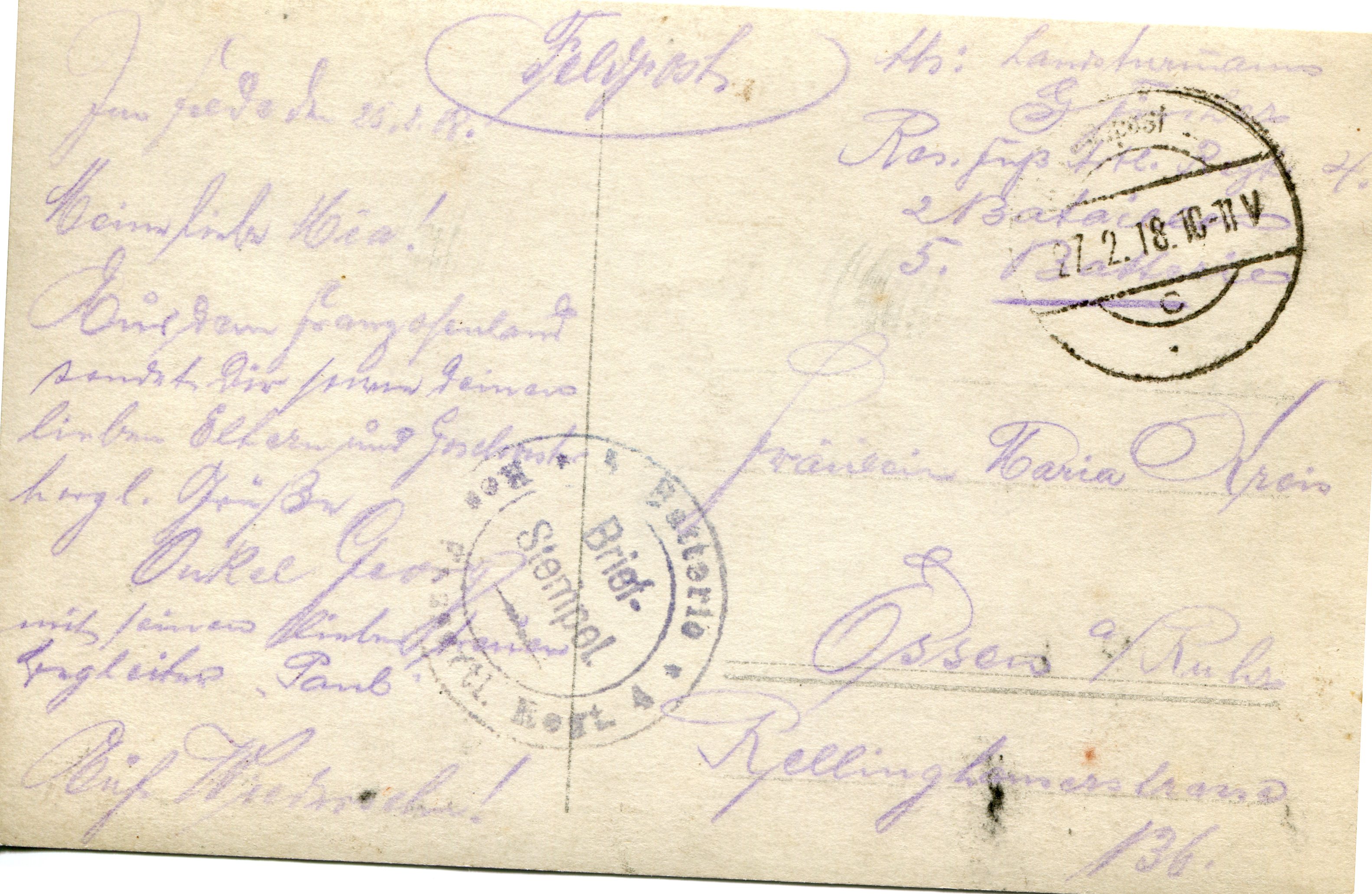 Postkarte 1917